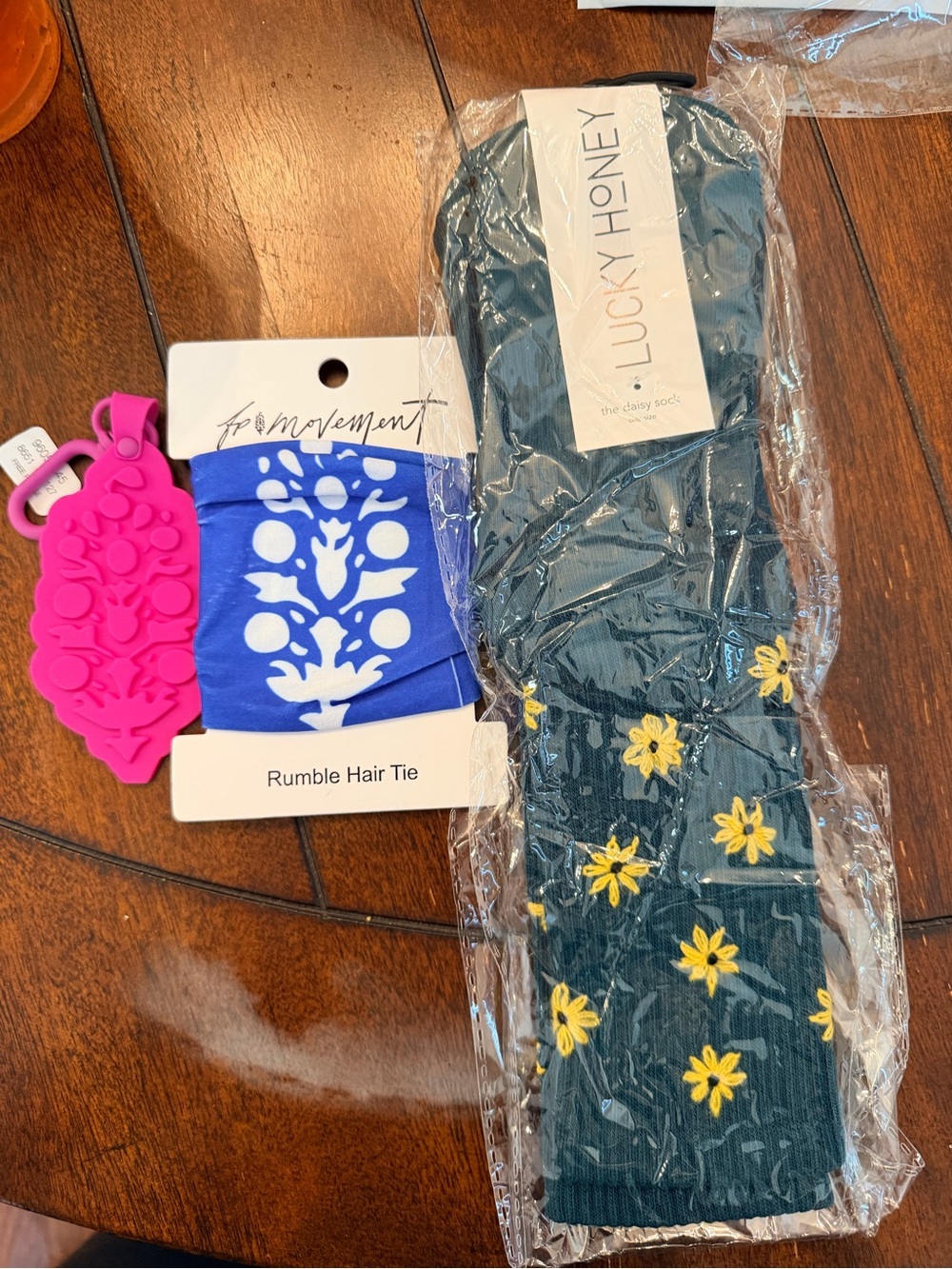 FP Movement by Free People Blue and White Rumble Hair Tie socks